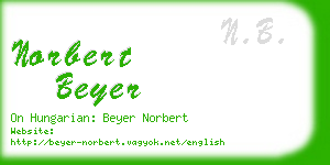 norbert beyer business card